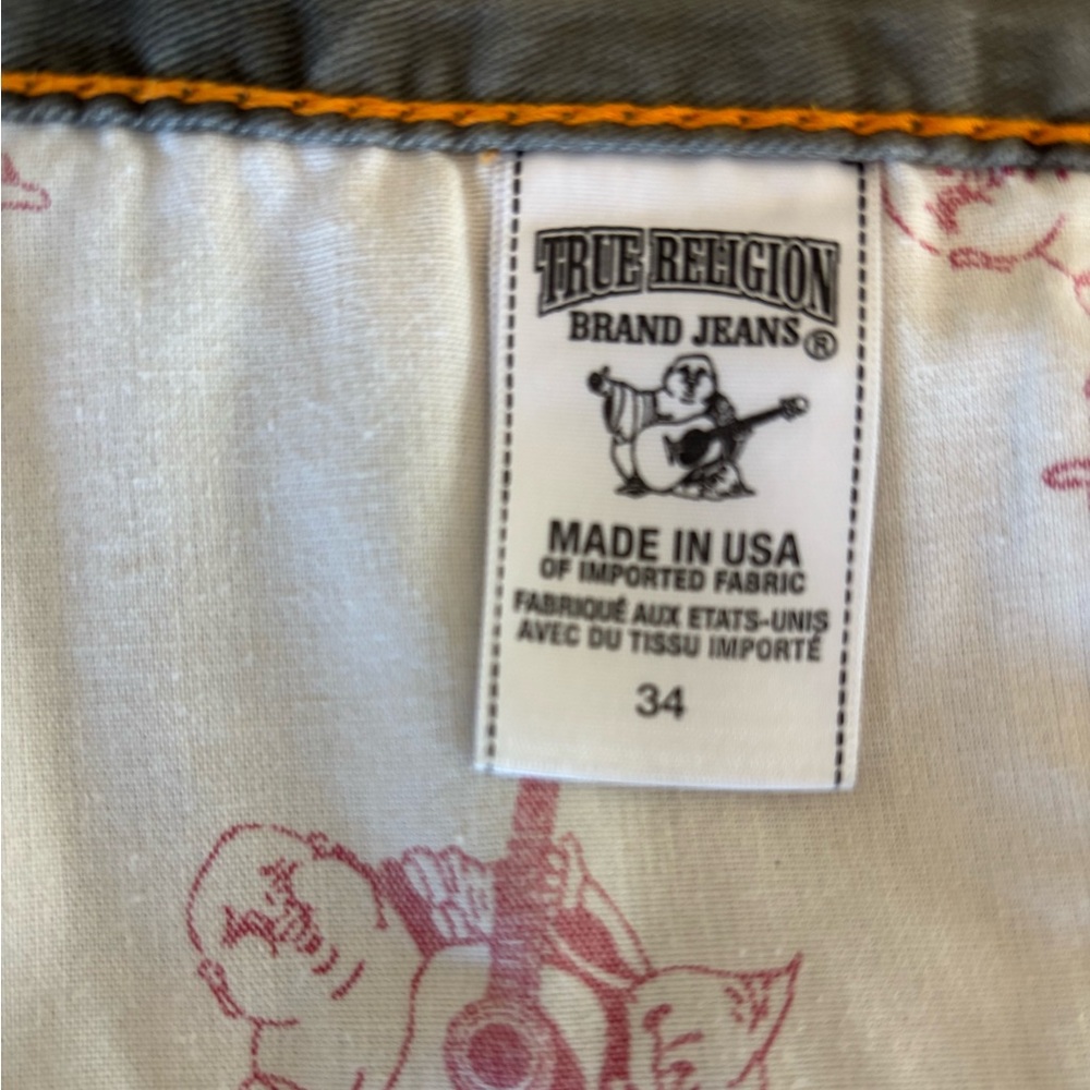True Religion Ricky camouflage jeans. Very Good Condition! Grey/Green. 34” x 34” - Picture 12 of 14